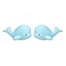 Coohole 10CM Soft Whale Cartoon Squishy Slow Rising Squeeze Kids Toy Phone Straps Ballchains (Blue)