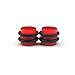 Red Magnetic Design - Acrylic Fake Plugs - Cheaters - 0G Gauge - 8mm