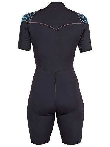 Henderson Thermoprene PRO 3mm Womens Front Zip Wetsuit 14 Black/Aqua - Thumbnail 4