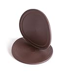 Slipstick CB885 3-1/2 Inch Large Non Slip Rubber Floor Surface Protector Pads (Set of 4 Grippers) Round - Chocolate Brown