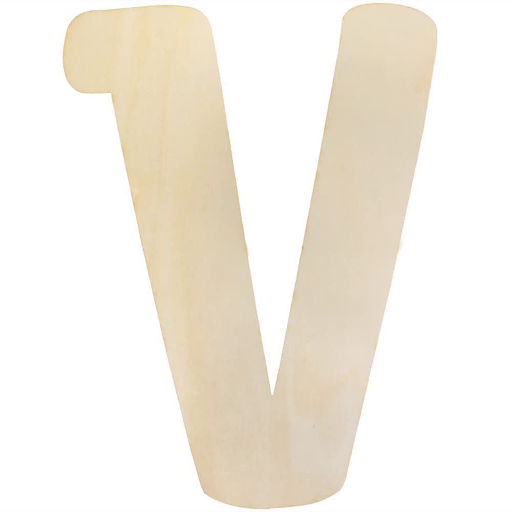 Large Wooden Letters 12 Inch, Unfinished 30cm Wooden Letter V for Crafts Children's Names Capital Alphabet 5mm Thick Wood Letters for Nursery Decor Wall Art Hanging Home Painting