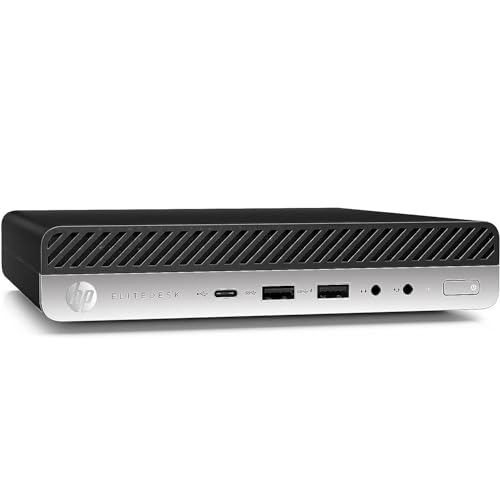 HP EliteDesk 800 G4 Mini Tiny Business PC, Intel Hexa-Core i5-8500T up to 3.5GHz, 16GB DDR4 RAM, 256GB NVMe SSD, Dual Monitor Support, WiFi, Bluetooth, HDMI, DisplayPort, Windows 11 64-bit (Renewed)
