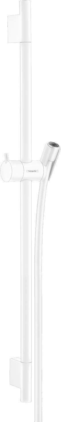 Hansgrohe Unica Shower Rail S Puro 65 Cm With Shower Hose, Matt White, 28632700