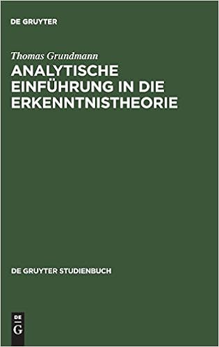 Analytische Einführung In Die Erkenntnistheorie De Gruyter - 