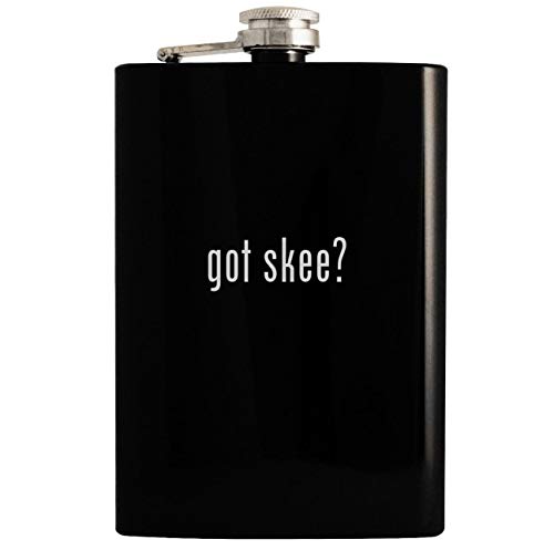 got skee? - Black 8oz Hip Drinking Alcohol Flask