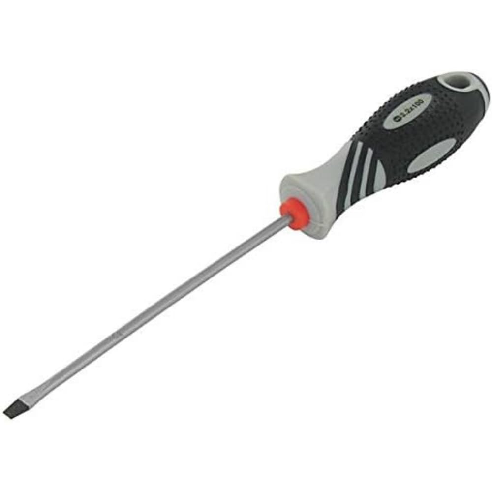 VAR DESTORNILLADOR Plano 6 x 100 mm. Professional Flat-Head Screwdriver for Unisex Adults, Grey