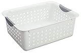 Medium Ultra White Basket with Titanium Inserts - 13-3/4
