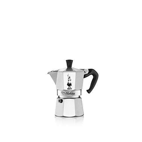 Bialetti Espressokocher-5791 Espressokocher, Aluminium, Silber/Schwarz, 13x6.5x12 cm