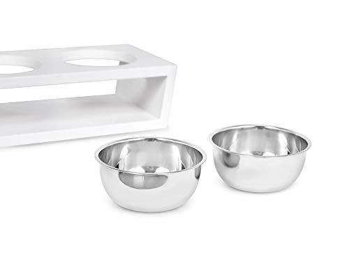 Internet S Best Modern Elevated Pet Feeder 2 Medium Dog Bowls