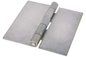 NORTHEAST HINGE Heavy Duty .120 Leaf Thick X .250 Pin Butt Hinge in Stainless, Steel, or Aluminum Weld-On or Bolt On Without Holes. (Aluminum, 3 inches X 3 inches)