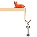 Monkey Business Ginger The Cat Tail Hook for Computer Screen, Tight Spaces, Hang Keys, Accessories in Easy Reach (Orange)