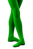 Butterfly Girls Microfiber Opaque Colored Tights (6-8, Kelly)