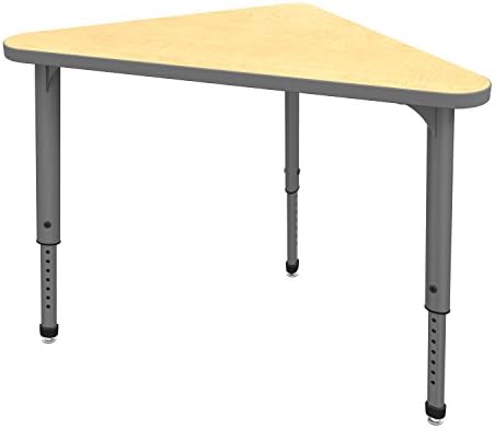 Marco Group 38-2272-61-GRY Apex Series Triangle Adjustable Desk, 39.5" Height, 30" Width, 23.5" Length, Maple/Gray