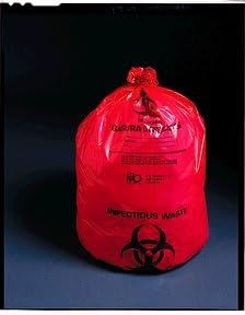 NRG Biohazard Bag, 24" x 33", 12-16 Gal, 1.25 Mil, Cs/250