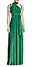 JET-BOND Night Dress Multi-Way Wrap Camisoles Halter Floor Long Dress High Elasticity FS41 (S, Green)