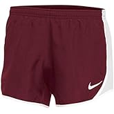 Nike Girls Dry Tempo Running Shorts (Medium, Maroon/White)