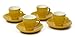 IMUSA USA A120-22181T Espresso Coffee Cup Set with Rack 8-Piece, Yellow