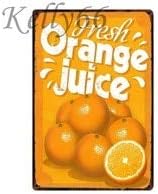 ORANGE JUICE Metal Tin Sign Tin Poster Home Home Decor Bar Wall Art Painting