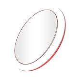 Mirrex Portable Lighted Makeup Mirror with Wireless Charger for IOS and Android Phone, Vanity Mirrors with LED Lights, Professional Cosmetic Mirror for Travel, Skin Care Prefect for Women (Red)