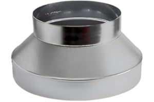 THE SHEET METAL KID 12" X 8" Duct Reducer & Increaser Non-Crimped Single Wall Galvanized Sheet Metal ducting Connector for Airflow, Heating, Cooling, & air Ventilation Systems Fittings