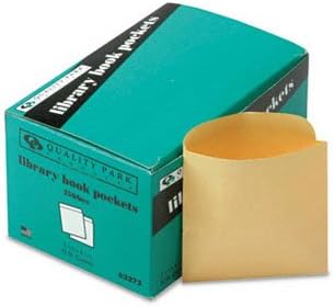 Quality Park™ Library Book Card Pockets with Ungummed Backs POCKET,3.5X4,H/DTY,BF (Pack of2)
