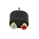 HDE Gold Plated Single 3.5mm Male to Dual Female RCA Stereo Audio Y Splitter Adapter