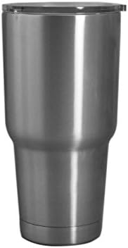 GHP Double Wall Vacuum Insulated Stainless Steel Travel Tumbler, 30 oz, Steel