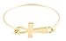 Goldtone Ankh Cross Metal Bangle Bracelet (S-2449)