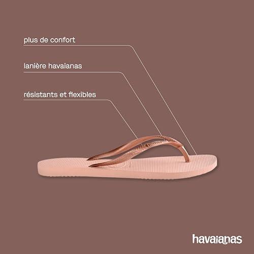 - Slim, Tongs Élégantes, Durables et Polyvalentes, avec Semelle Texturée pour Adhérence et Soutien, Femme