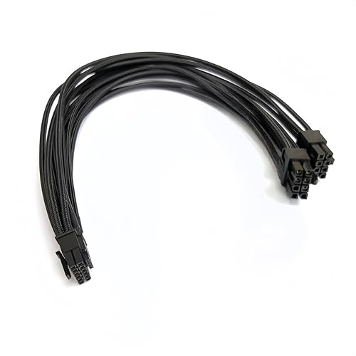 PCIE 5.0 Netzteil 3x8 Pin auf 16Pin Mini 12+4Pin 12VHPWR 600W PSU-Verlängerungskabel für RTX 3090Ti,4070Ti 4080,4090 Grafikkarte ASUS, EVGA, Seasonic Modular Netzteil 16AWG (27,5 Zoll