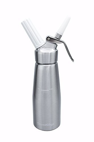 Click Here to See More Images Whipped Cream Dispenser - Aluminium Body and Head - 500 ml Cream Whipper - 3 Decorating Nozzles - Uses Standard N20 Cartridges (not included)