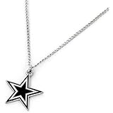 Aminco NFL Dallas Cowboys Team Logo Pendant Necklace Silver, Size 4