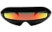 Futuristic Cyclops Mirror Single Lens Oval Sunglasses (Red Sunset Lens)