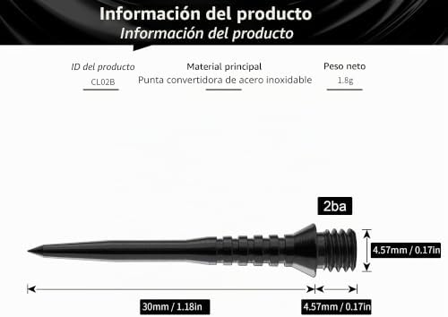 Puntos de dardos de acero (3 unidades) 30 mm, accesorio profesional para dardos