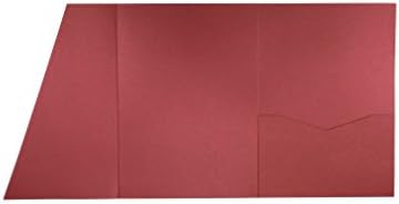 Ruby Card Cover Pocket Trifold A7.5 for wedding invitations, greeting cards, 120 lb, stardream, 25 pcs