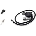 PARTSRUN Electronic Ignition Coil Solid State Module with Spark Plug and Boot For Briggs&Stratton 7-16 HP Lawnmower 398811 395492 398265 JOHN DEERE #15339,ZF054B-DHHS
