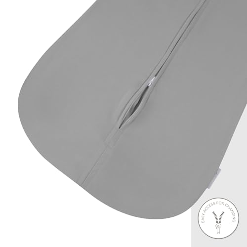 Baby Wearable Blanket - Baby Sleep Sack 100% Cotton - Sleep Sack 3-6 Months - Comfy Soft Lightweight, 2-Pack Set Gender Neutral Grey