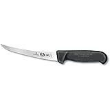Victorinox Cutlery 6-Inch Semi-Stiff Boning Knife, Black Fibrox Handle