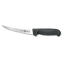 Victorinox 6 Inch Curved Fibrox Pro Boning Knife with Semi-stiff Blade