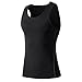 TopTie Men's Athletic Tank Top, Under Base Layer Sleeveless Shirt, Gym Workout Vest-Black-L