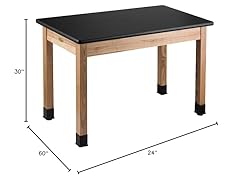 National Public Seating NPS 24x60 Modern Solid Ash