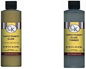 National Cake Supply 1 Bottle Confectioner's Glaze 8 oz AND 1 Bottle Confectioners Glaze Thinner 8 oz