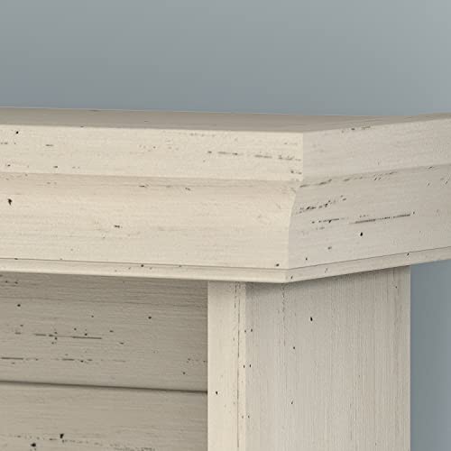 Bush Furniture Fairview Hall Tree with Storage Bench in Antique White