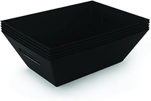 UPPER MIDLAND PRODUCTS [5 PK] 8x10” Black Baskets for Gifts Empty| Wine Gift Basket|Small Gift Basket with Handles| Christmas,Wedding, Holiday, Halloween,Easter, Display, Montessori|Gift to Impress