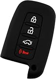 KeyGuardz Keyless Entry Remote Car Smart Key Fob Outer Shell Cover Soft Rubber Protective Case For Hyundai Kia SY5HMFNA04