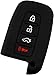 KeyGuardz Keyless Entry Remote Car Smart Key Fob Outer Shell Cover Soft Rubber Protective Case For Hyundai Kia SY5HMFNA04