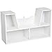 Amazon Basics Kids Bookcase with Reading Nook and 7 Storage Shelves, White, 40.1