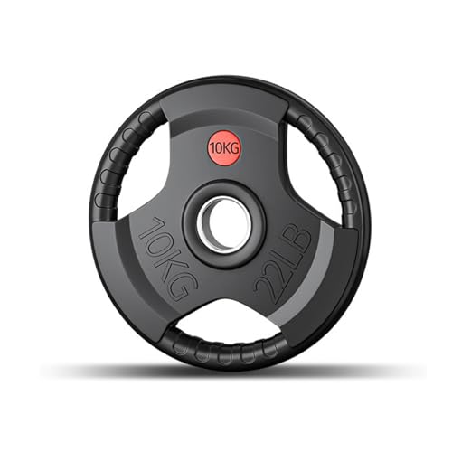 DAYONG Fitness Weight Plates, 5/10/15/20/25kg Cast Iron Barbell Plates for Weightlifing, 2 in Opening and Tri-Grips, Black Fitness Grip Plates for CrossFit Strength Training.