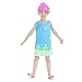 CosplayDiy Girl's Dress for Princess Trolls Cosplay Blue Dress Age 2+ (2T)