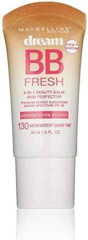 Maybelline Dream Fresh BB 8-in-1 Beauty Balm Skin Perfector SPF 30, Medium/Deep 1 oz ( Pack of 2)